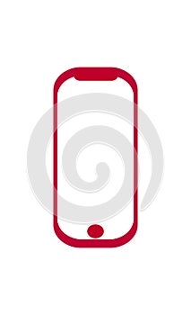 Mobile image isolated white background