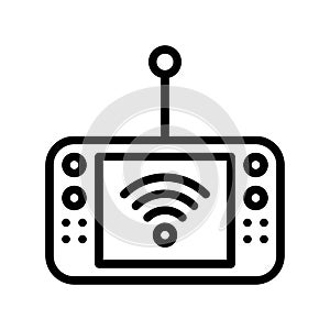 Mobile Internet device, Future technology line design icon