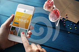 Mobile Internet Surfing Summer Website Concept