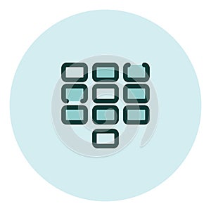 Mobile keypad, icon