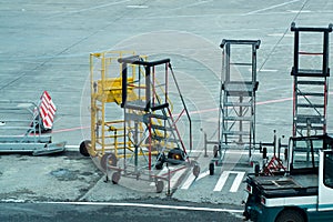 Mobile ladders at the airport