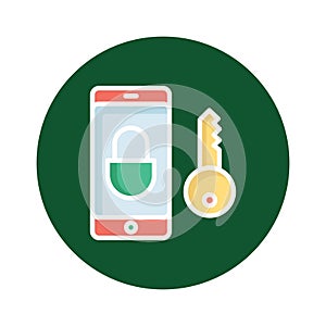 Mobile lock Isolated Vector icon which can easily modify or edit