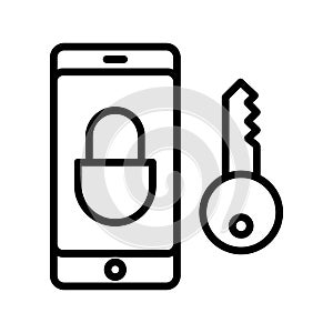Mobile lock Isolated Vector icon which can easily modify or edit