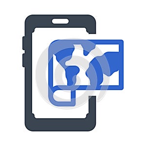 Mobile map icon
