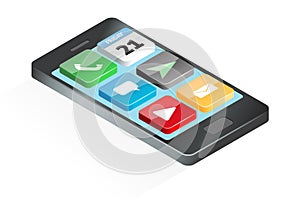 Mobile marketing apps on smartphone