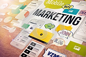 Mobile marketing concept photo