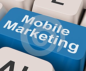 Mobile Marketing Key Shows Online Sales And Promotion