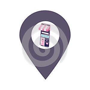 Mobile marketing location map pin pointer icon. Element of map point for mobile concept and web apps. Icon for website design and