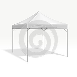 Mobile marquee tent for trade show. Vector mockup