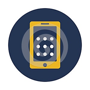 Mobile, mobile interface Vector icon which can easily modify