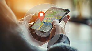 The mobile navigation app.AI generated image