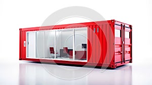 Mobile office buildings or container site office for construction site. Shipping container. Portable house and office cabins,