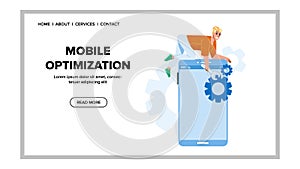 Mobile Optimization Developer Business Vector