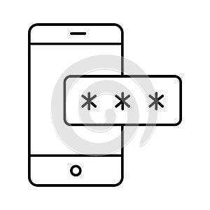 Mobile password icon which can easily modify or edit