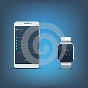 Mobile payment concept user interface with