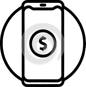mobile payment icon, illustration