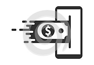 Mobile payment icon. Mobile concept and web apps. Vector illustration