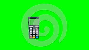 Mobile Payment. Mobile payment credit card hand holding phone. animation