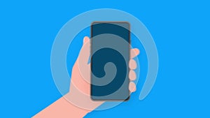 Mobile payment. NFC smart phone concept icon in flat style. Motion graphics.