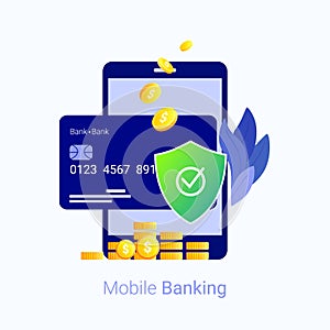 Mobile payment securit concept.