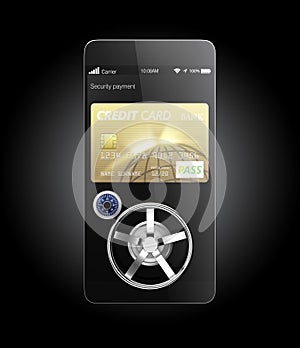 Mobile payment security concept for smart phone