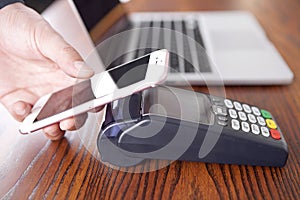 Mobile payment sence on table