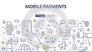 Mobile Payments Doodle Concept