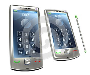 Mobile pda 3G phone with stylus