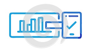 Mobile Phone Analytics Graph, Data Statistics Icon, vector design Generative AI