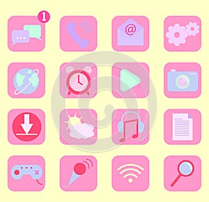 Mobile phone app icons