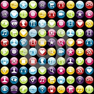 Mobile phone app icons background