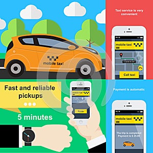 Mobile phone application to book taxi service