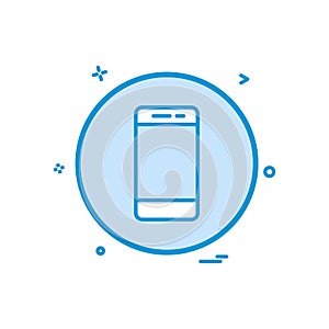 mobile phone basic icon vector design