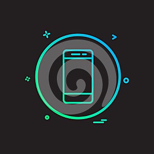 mobile phone basic icon vector design