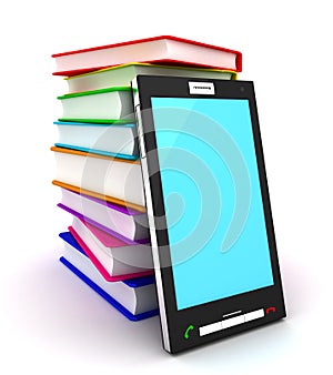 Mobile phone and books