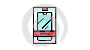 mobile phone box color icon animation