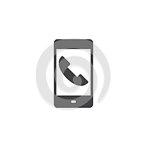 Mobile phone call vector icon
