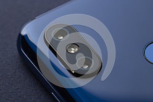 Mobile Phone Camera, flash lens. close up