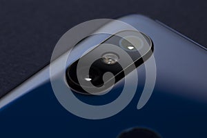 Mobile Phone Camera, flash lens. close up