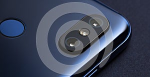 Mobile Phone Camera, flash lens. close up