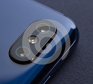 Mobile Phone Camera, flash lens. close up