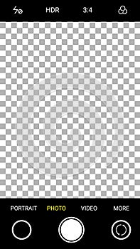 Mobile Phone Camera Interface PNG