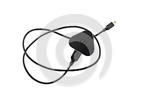 Mobile phone charger isolated on white background