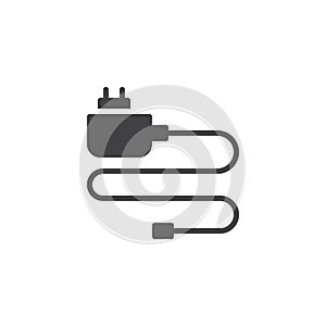 Mobile phone charger vector icon