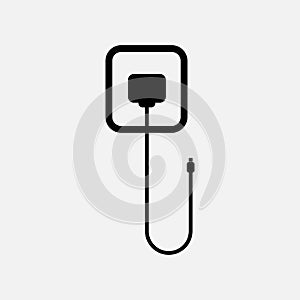 Mobile phone charger. vector Simple modern icon design illustration