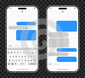 mobile phone chat design template vector