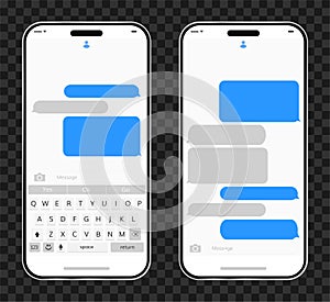 mobile phone chat design template vector photo