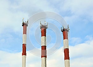 Mobile phone communication celullar radio tower, microwave antenna, transmitter