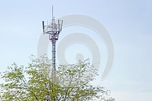 Mobile phone communication tower transmission signal