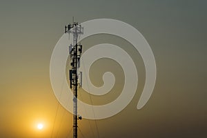 Mobile phone communication tower transmission signal leash